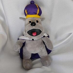 JMU Plush Duke Dog Crowned Stuffed Animal - Gray & Purple -